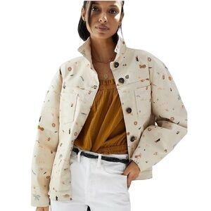 Alexandra Bueno Anthropologie | Adventurer Jacket People Print Size Small NWT